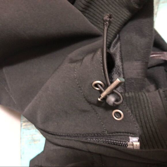 Roots Black Rain Trenchcoat Jacket Size Medium - Picture 10 of 13